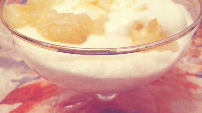 Рецепт Творожного мусса с яблочным пюре