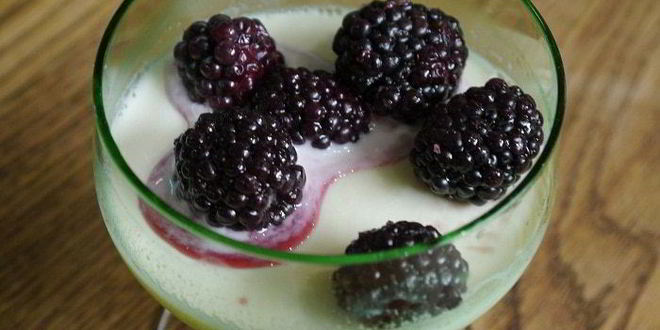 Рецепт панны котта с ежевикой