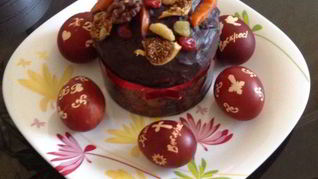 Рецепт Фруктового кулича пасхального шоколадного