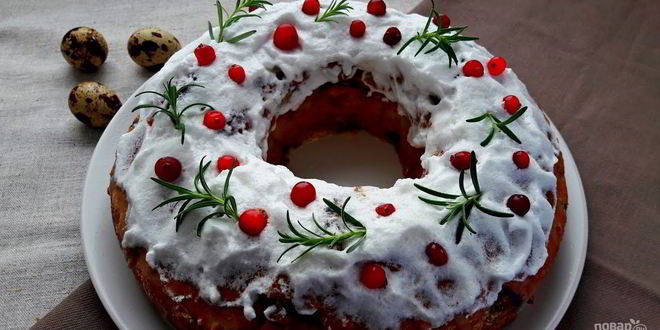 Рецепт кулича с вишней и клюквой