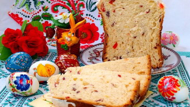 Рецепт Кулича с вяленой клюквой в хлебопечке