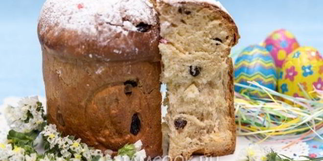Рецепт пасхального кулича с изюмом и орехами