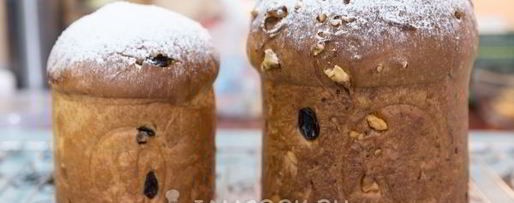 Шаг 14: пасхального кулича с изюмом и орехами