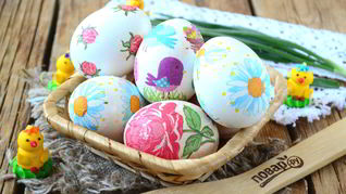 Рецепт Пасхальных яиц с цветами