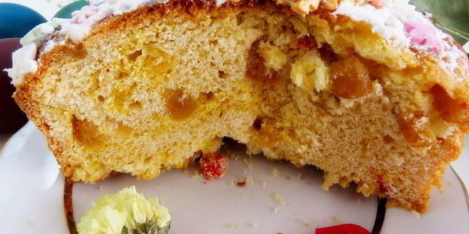 Рецепт шафранового кулича с марципаном