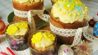 Рецепт Творожного кулича с шоколадной глазурью