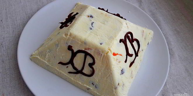 Рецепт ванильной творожной пасхи