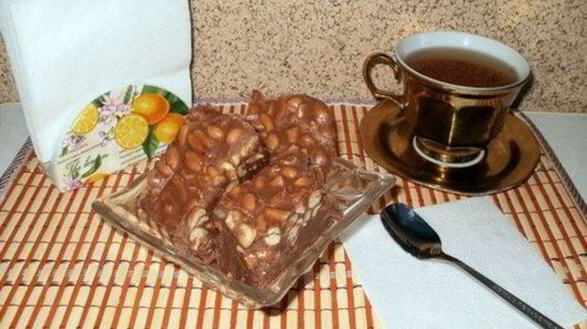 Рецепт Домашнего щербета с дробленым арахисом