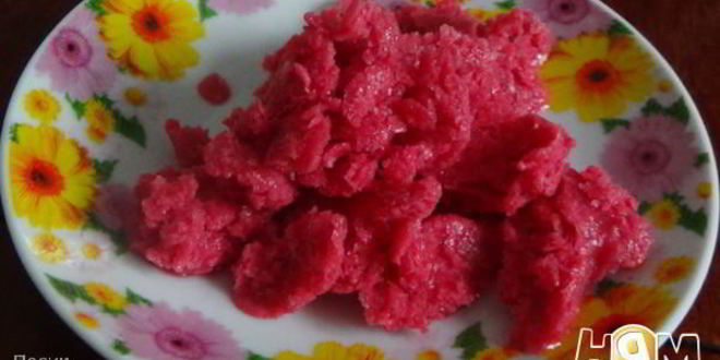 Рецепт малинового щербета