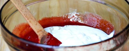 Шаг 4: мороженого домашний клубничный щербет из йогурта