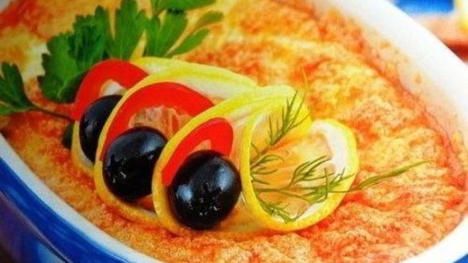 Рецепт Камбалы в суфле из сыра