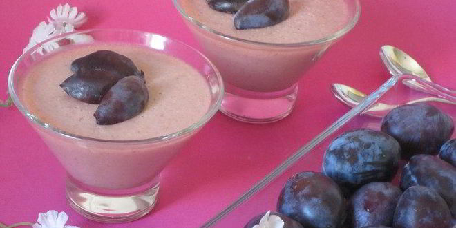 Рецепт суфле из слив со сгущенным молоком