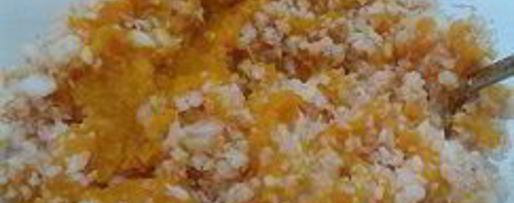 Шаг 1: суфле из тыквы с креветками