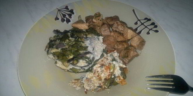 Рецепт суфле со стручковой фасолью и свинина в итальянском стиле