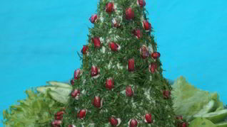 Рецепт Сырного суфле Елка с балыком