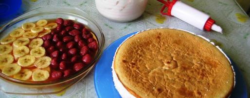 Шаг 6: торта-суфле с фруктами