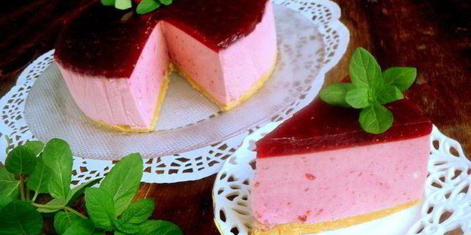 Рецепт торта-суфле с малиной