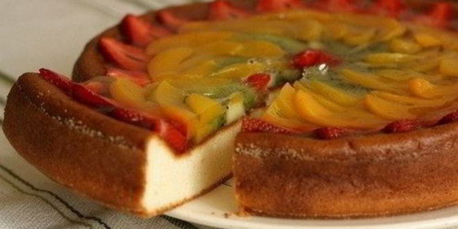 Рецепт торта-суфле с творогом и фруктами