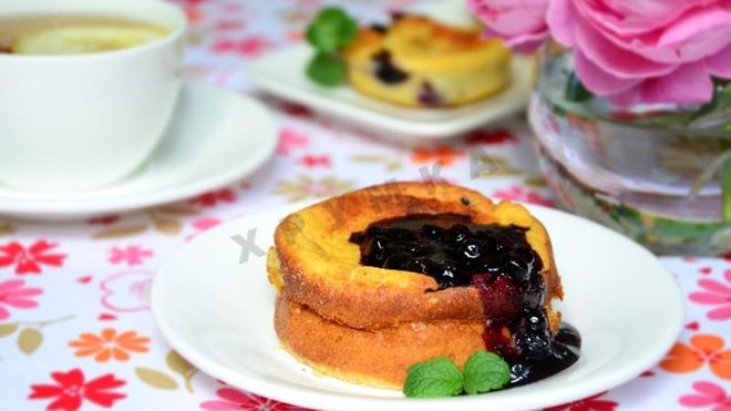 Рецепт Творожного суфле с черникой