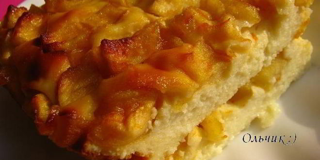 Рецепт творожного суфле с карамелизированными яблоками