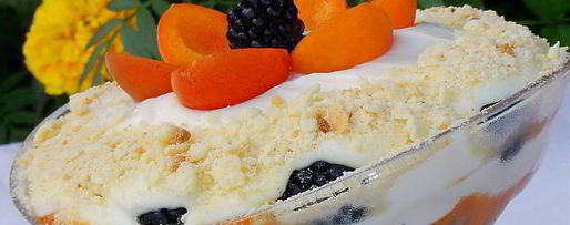 Шаг 6: десерта с абрикосами и ежевикой по мотивам тирамису