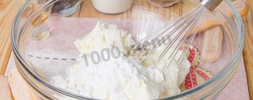 Шаг 1: тирамису без яиц с маскарпоне