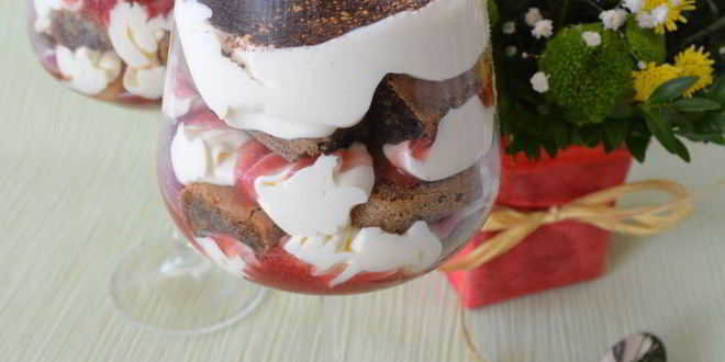 Рецепт тирамису с малиновым сиропом