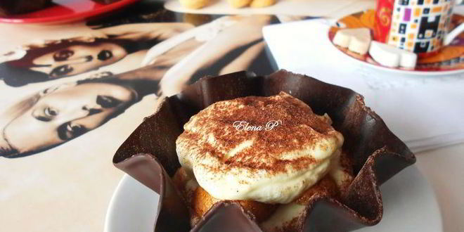 Рецепт тирамису в шоколадных чашах