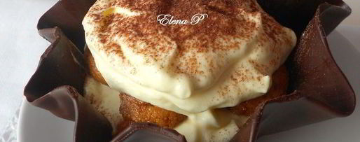 Шаг 7: тирамису в шоколадных чашах