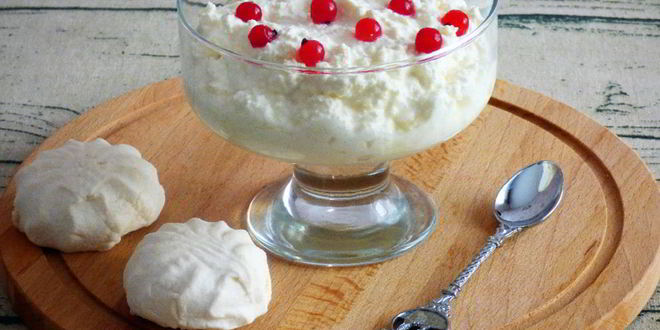 Рецепт творога с зефирным кремом