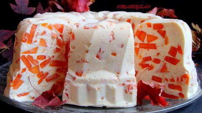 Рецепт Творожно-сливочного десерт с папайей