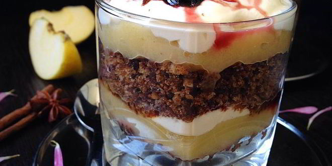 Рецепт яблочного десерта крестьянки под вуалью