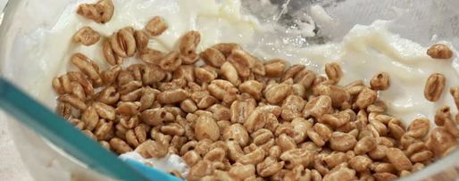 Шаг 1: топленого маршмеллоу с воздушной пшеницей