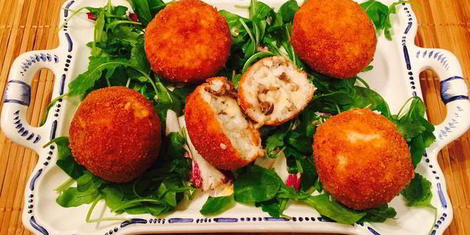 Рецепт аранчинь с моцареллой и грибами