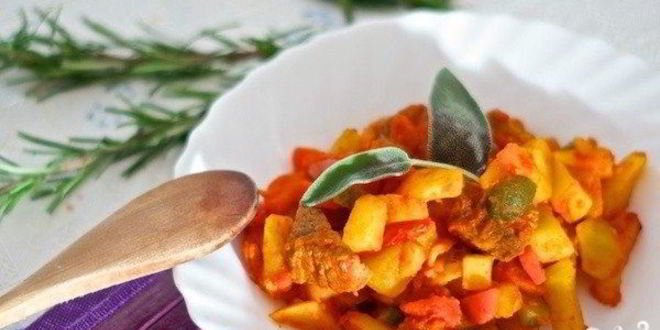 Рецепт азу из говядины с огурцами