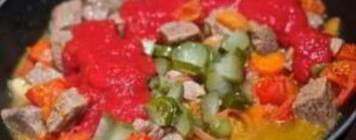 Шаг 5: азу из говядины с огурцами