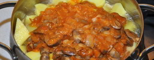 Шаг 3: азу из куриных потрошков