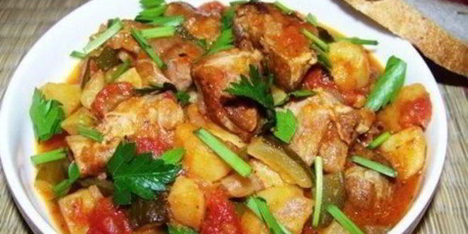 Рецепт азу из овощей в мультиварке