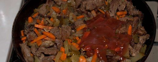 Шаг 11: азу с солеными огурцами и с картошкой