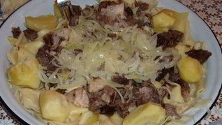 Рецепт Бешбармака из свинины в мультиварке