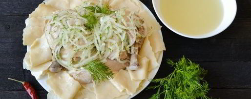 Шаг 21: бешбармака из целой курицы с маринованным луком