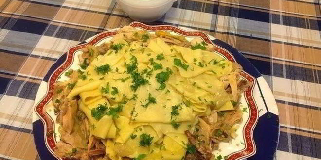 Рецепт бешбармака с курицей