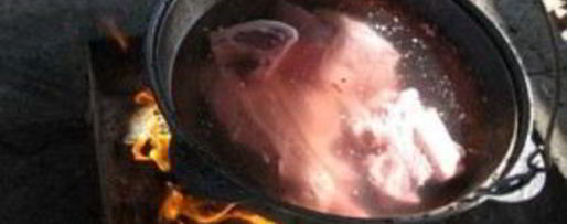 Шаг 1: бешбармака в казане