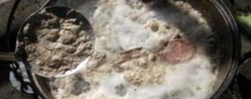 Шаг 2: бешбармака в казане