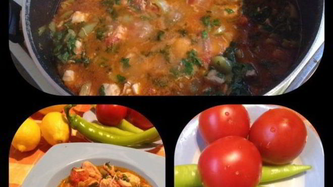 Рецепт Чахохбили из куриной грудинки