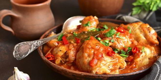 Рецепт чахохбили из курицы на белом вине
