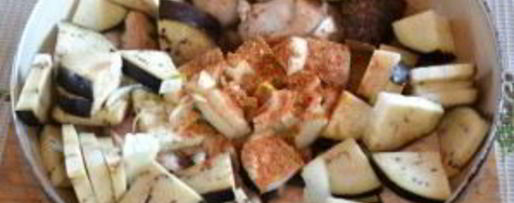 Шаг 5: чахохбили с баклажанами