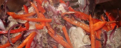 Шаг 3: чахохбили с помидорами