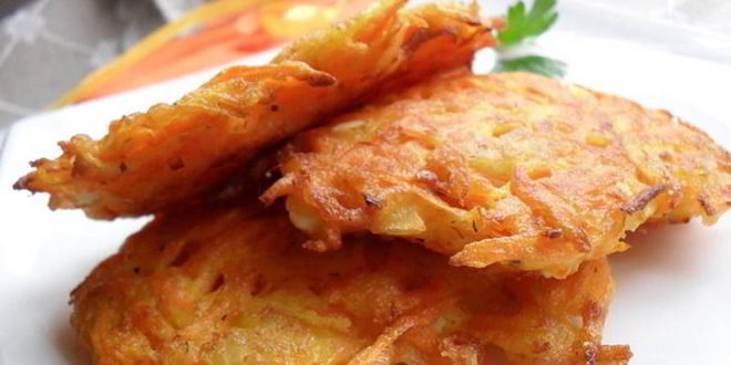 Рецепт драников с ветчиной и сыром