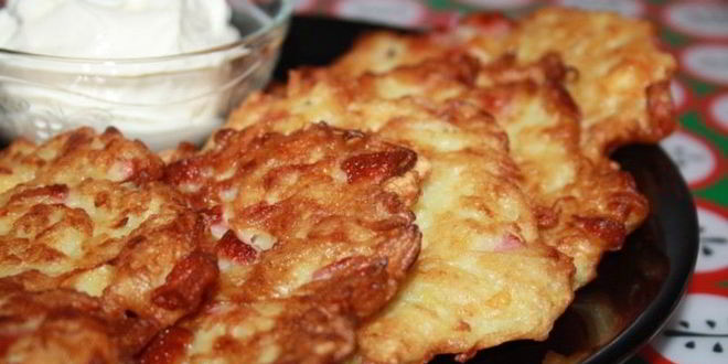 Рецепт драников с ветчиной
